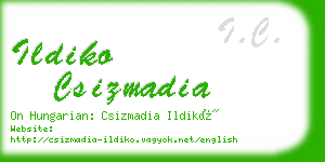 ildiko csizmadia business card